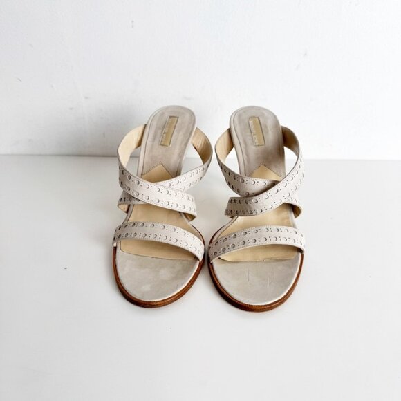 Michael Kors Collection strappy mule heel sandal suede size 8 - Picture 2 of 6